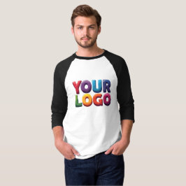 カスタムロゴとテキストのシンプルなビジネス Tシャツ