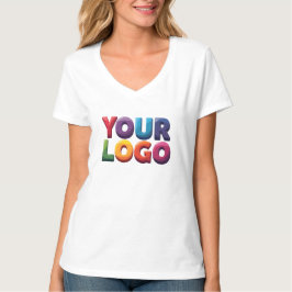 カスタムロゴとテキストのシンプルなビジネス Tシャツ