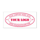カスタムロゴとテキストのビジネスオーバルスタンプテンプレート セルフインキングスタンプ (デザイン)