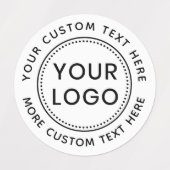 カスタムロゴとテキストラウンドファブリックの衣類 ラベル (デザイン2)