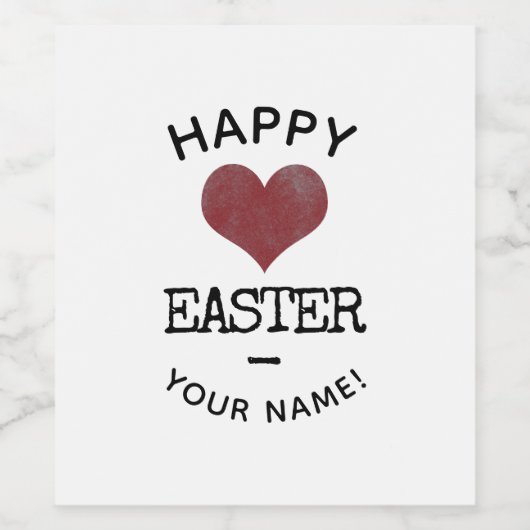 カスタムロゴとテキスト イースター おしゃれな現代的 シンプル ワインラベル (シングルラベル)