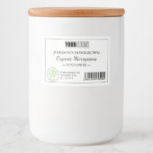 カスタムロゴとバーコードフレッシュミクオーガニックログリーン フードラベル (正面)