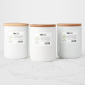 カスタムロゴとバーコードフレッシュミクオーガニックログリーン フードラベル (ボトル)