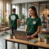 カスタムロゴと会社名 モダン ミニマリスト プロモーション Tシャツ