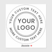 カスタムロゴと円形文字白または任意の色 シール (シート)