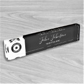 カスタムロゴと名前エレガント デスクネームプレート