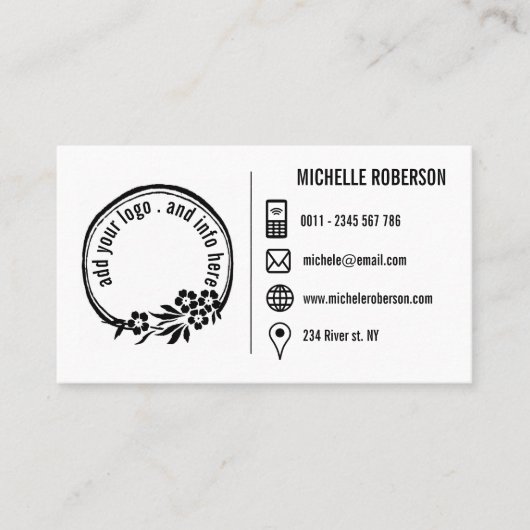 カスタムロゴと基本情報 名刺 (正面)