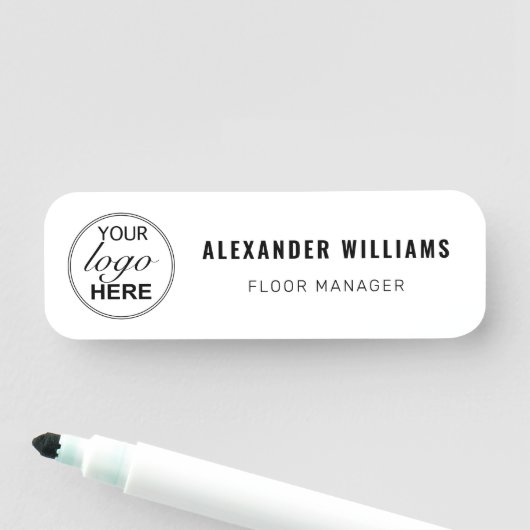 カスタムロゴと従業員 名札 (インサイチュ)