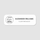 カスタムロゴと従業員 名札 (正面)