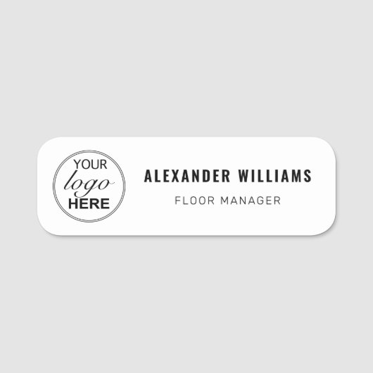 カスタムロゴと従業員 名札 (正面)