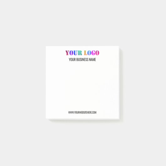 カスタムロゴと文字のパーソナライズされた付箋 ポストイット (正面)