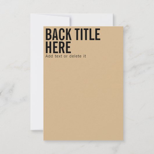 カスタムロゴと文字のモダンシャープな招待状 (裏面)