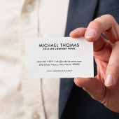 カスタムロゴと文字ホワイトまたは任意の色モダン 名刺