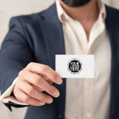 カスタムロゴと文字ホワイトまたは任意の色モダン 名刺