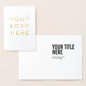 カスタムロゴと文字モダンフォイルの招待状 箔カード (ディスプレー)