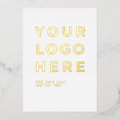 カスタムロゴと文字モダンフォイルの招待状 箔シーズンカード (正面)