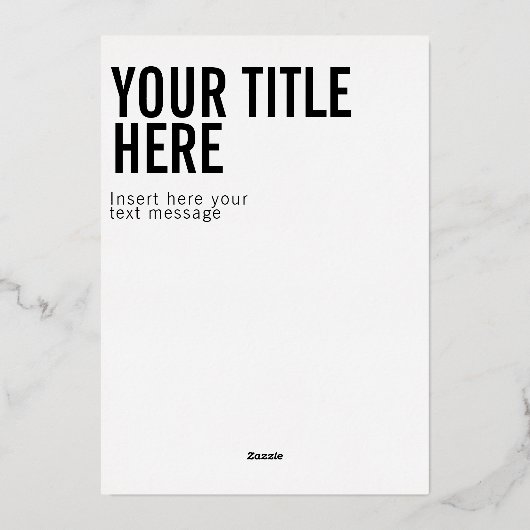 カスタムロゴと文字モダンフォイルの招待状 箔シーズンカード (裏面)