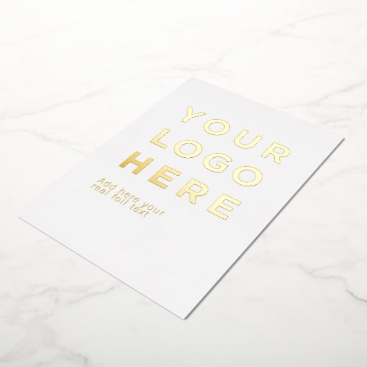 カスタムロゴと文字モダンフォイルの招待状 箔シーズンカード (回転した状態)