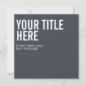 カスタムロゴと文字モダン四角の招待状 (裏面)