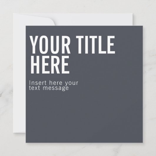 カスタムロゴと文字モダン四角の招待状 (裏面)