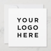 カスタムロゴと文字モダン四角の招待状 (正面)