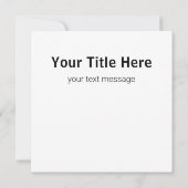 カスタムロゴと文字モダン四角の招待状 (裏面)