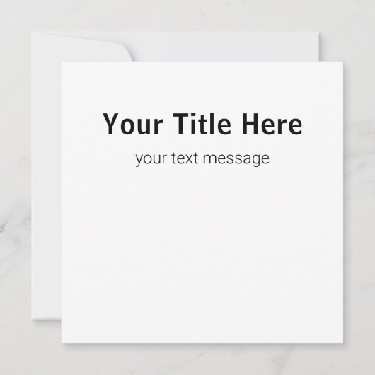 カスタムロゴと文字モダン四角の招待状 (裏面)