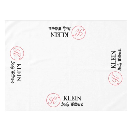 カスタムロゴと文字付きテーブルクロス テーブルクロス (正面(横))