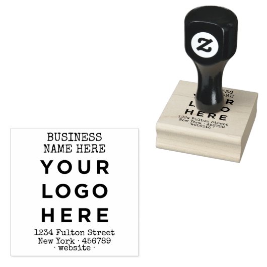 カスタムロゴと文字差出人住所 ラバースタンプ (押印)