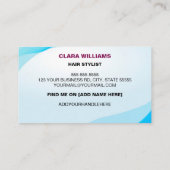 カスタムロゴと色モダン 予約カード (裏面)