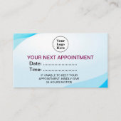 カスタムロゴと色モダン 予約カード (正面)