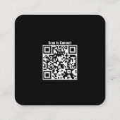 カスタムロゴとQRコードのビジネスカード スクエア名刺 (裏面)