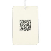 カスタムロゴとQRコードポートレート四角形 カーエアーフレッシュナー (裏面)
