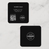 カスタムロゴとQRコード正方形名刺 スクエア名刺 (正面/裏面)