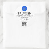 カスタムロゴとQR ラウンドシール (バッグ)