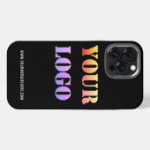 カスタムロゴとWebサイトのビジネスiPhoneケース iPhoneケース (裏面横)