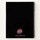 カスタムロゴのアップロード/ウェブサイト – Business Black ノートブック (裏面)