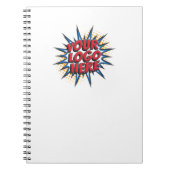 カスタムロゴのアップロード – ビジネスホワイト ノートブック (正面)