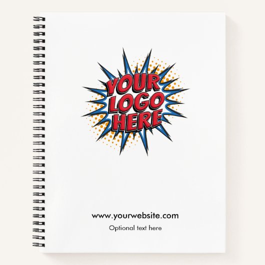 カスタムロゴのアップロード – 独自のビジネスを作成 ノートブック (正面)