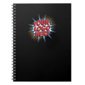 カスタムロゴのアップロード – Business Black ノートブック (正面)