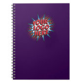 カスタムロゴのアップロード – Business Purple ノートブック (正面)