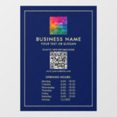 カスタムロゴのアップロードQRコードの営業時間 ウィンドウサイン (シート)