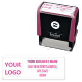 カスタムロゴのアドレス名の手書きスタンプ セルフインキングスタンプ (インサイチュ)