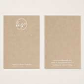 カスタムロゴのイヤリングホル素朴ダーカードの追加 (正面&裏面)