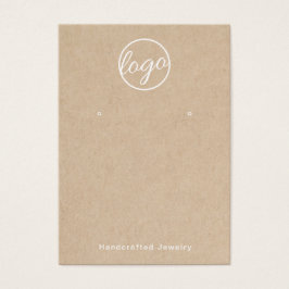 カスタムロゴのイヤリングホル素朴ダーカードの追加