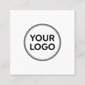 カスタムロゴのクリーン&シンプル スクエア名刺 (正面)