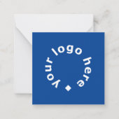 カスタムロゴのクーポン「Recome For」 |青クラシック色 ノートカード (正面)