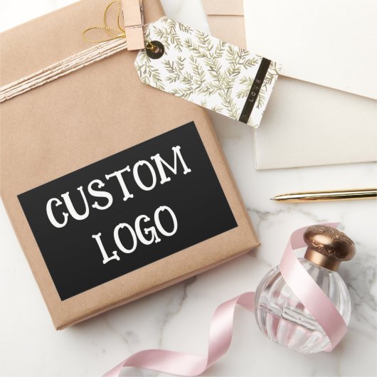 カスタムロゴのシール 長方形シール (ギフト)