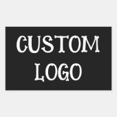 カスタムロゴのシール 長方形シール (正面)