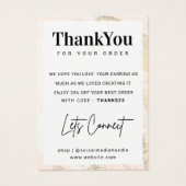 カスタムロゴのネックレス表示サンキューカード (正面)